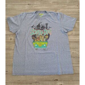 Scooby-Doo & Gang  Men's Graphic Print Shirt Size 2XL  Gray Mystery Machine